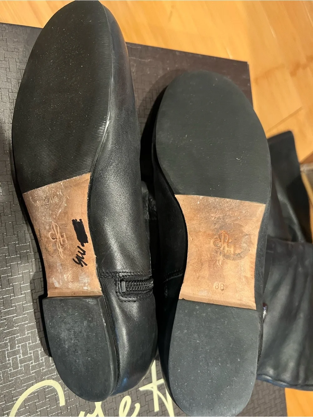 Cole Haan Black Leather Over-the-Knee Boots